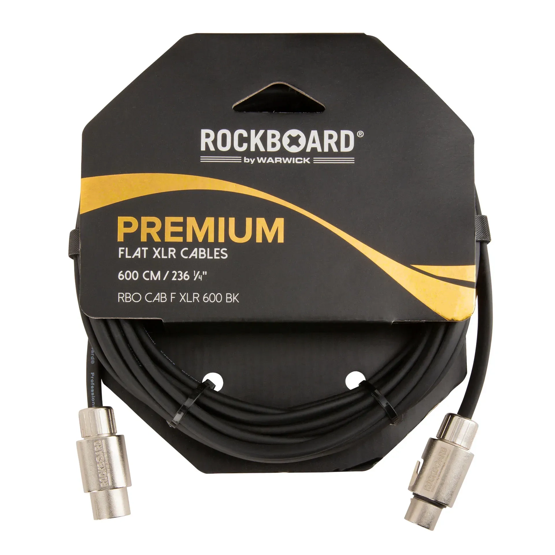 RockBoard Flat XLR Kablo, Siyah 6 Metre küçük görsel 3