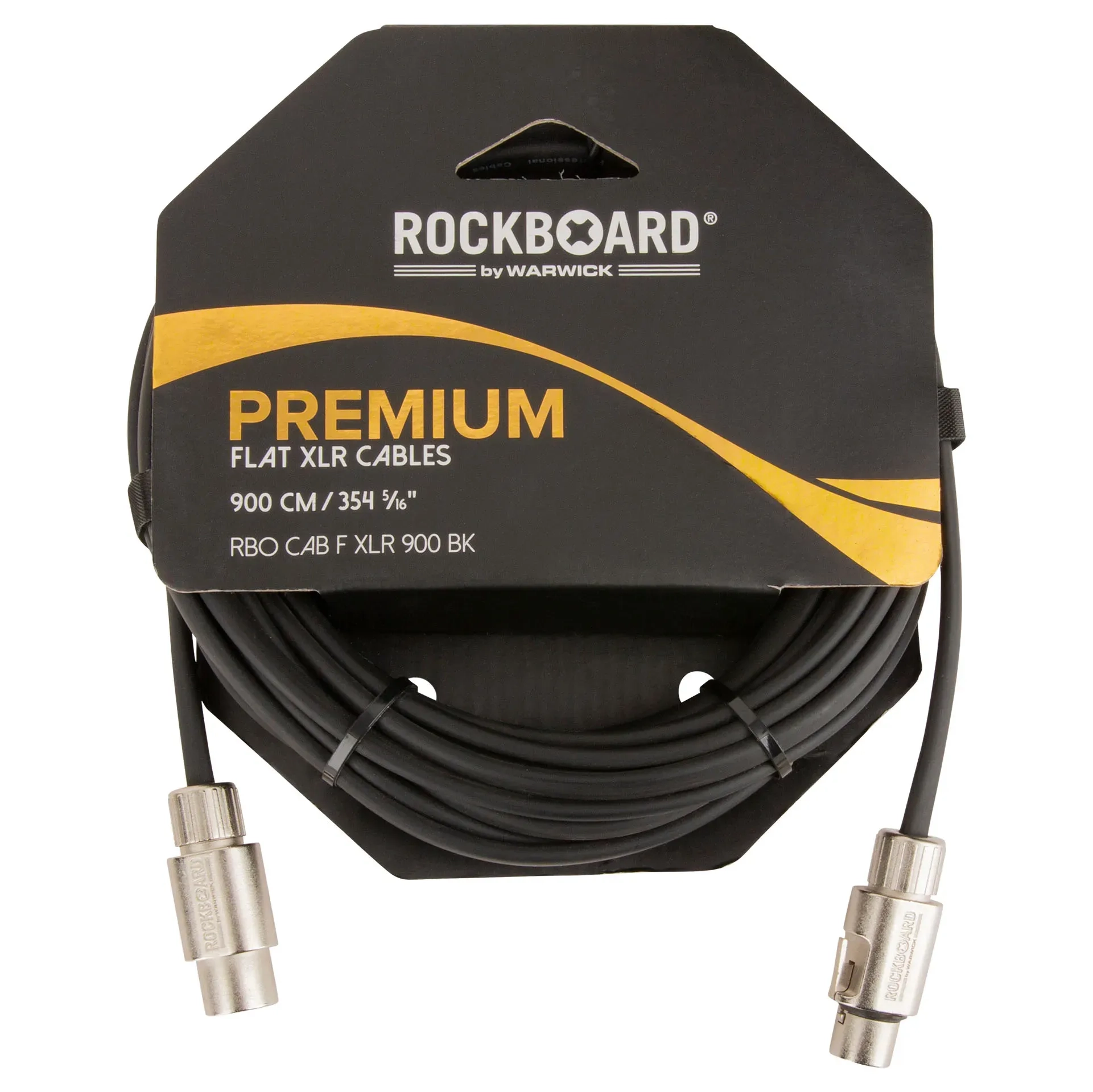 RockBoard Flat XLR Kablo, Siyah 9 Metre küçük görsel 3