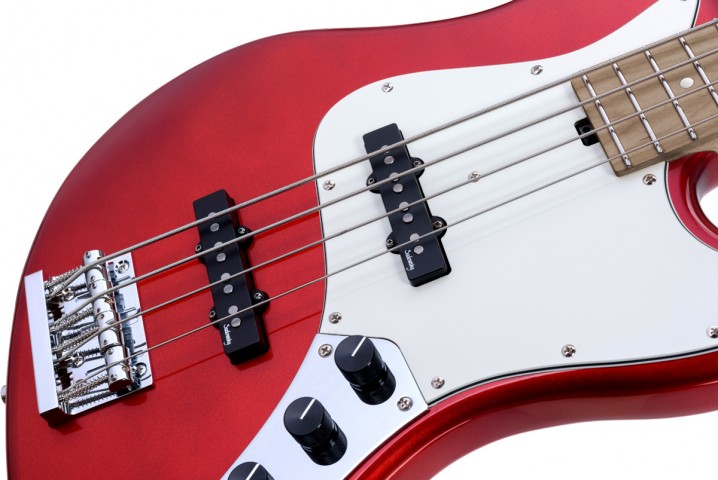 Sadowsky MetroExpress Vintage J/J 21 Perde 4 Telli Bas Gitar – Candy Apple Red Metallic High Polish küçük görsel 7