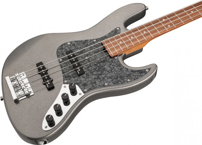 Sadowsky MetroExpress Vintage J/J 21 Perde 4 Telli Bas Gitar – Silver Metallic High Polish küçük görsel 6