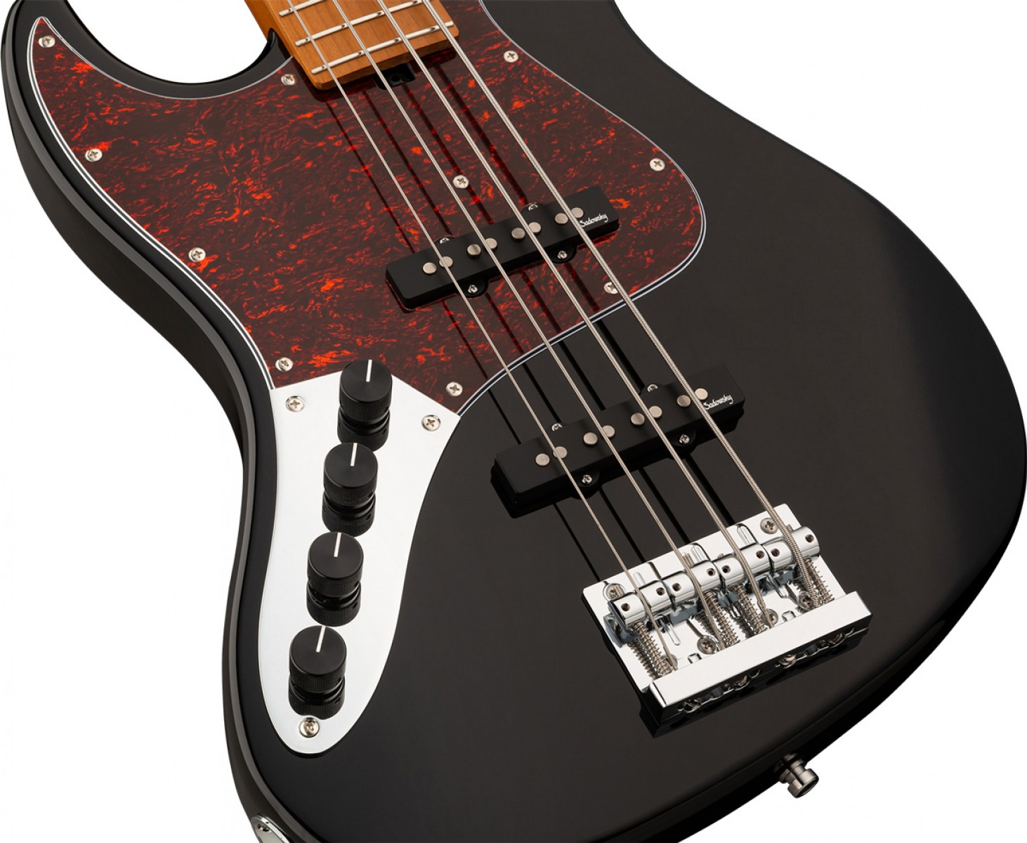 Sadowsky MetroExpress Vintage J/J 21 Perde 4 Telli Bas Gitar – Solid Black High Polish (Solak) küçük görsel 15