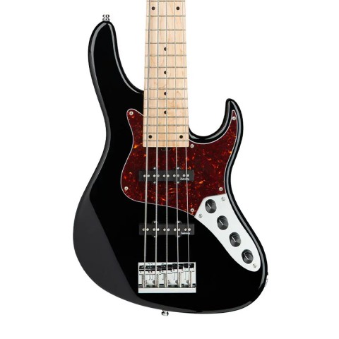 Sadowsky MetroLine Vintage J/J 24 Perde 5 Telli Bas Gitar – Solid Black High Polish küçük görsel 2