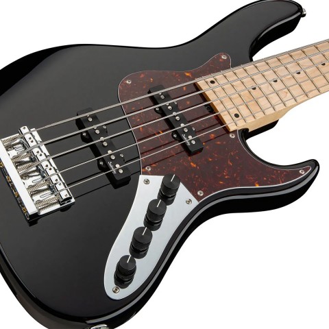 Sadowsky MetroLine Vintage J/J 24 Perde 5 Telli Bas Gitar – Solid Black High Polish küçük görsel 6