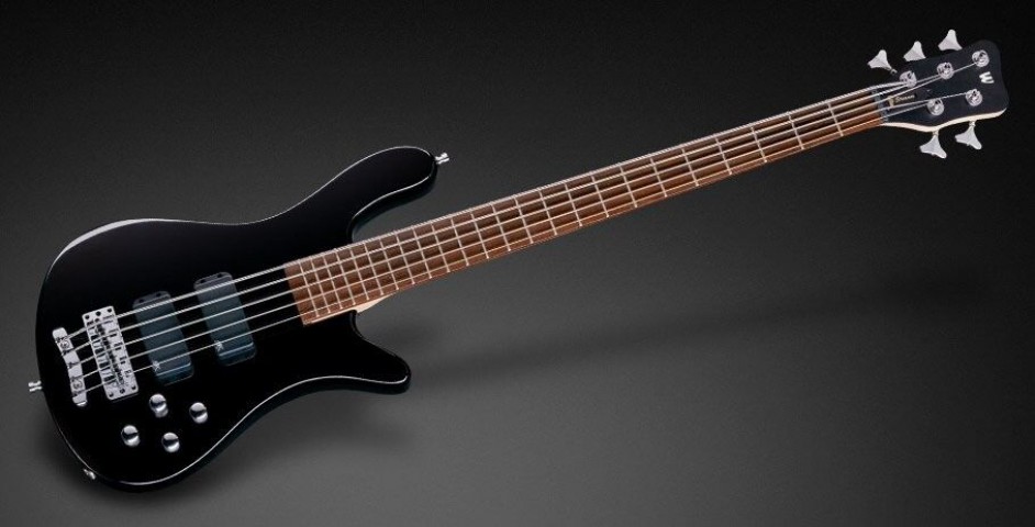 Warwick RockBass Streamer Standard Solid Black High Polish 5 Telli Bas Gitar küçük görsel 4