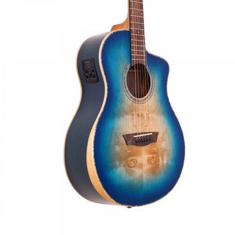 Washburn BTA-BLUBCE Bella Tono Vite Alure Burl Elektro Akustik Gitar küçük görsel 2