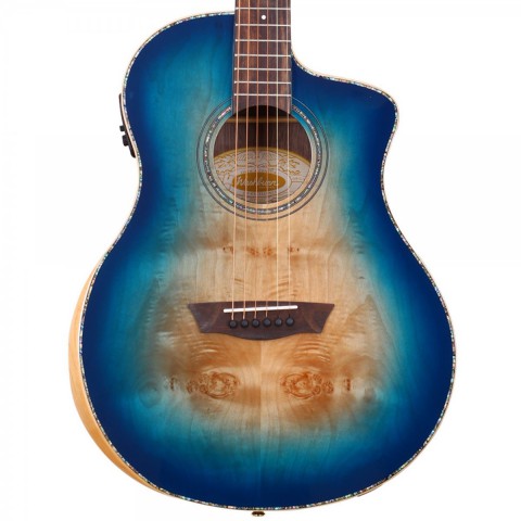Washburn BTA-BLUBCE Bella Tono Vite Alure Burl Elektro Akustik Gitar küçük görsel 7