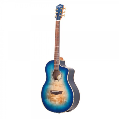 Washburn BTA-BLUBCE Bella Tono Vite Alure Burl Elektro Akustik Gitar küçük görsel 10